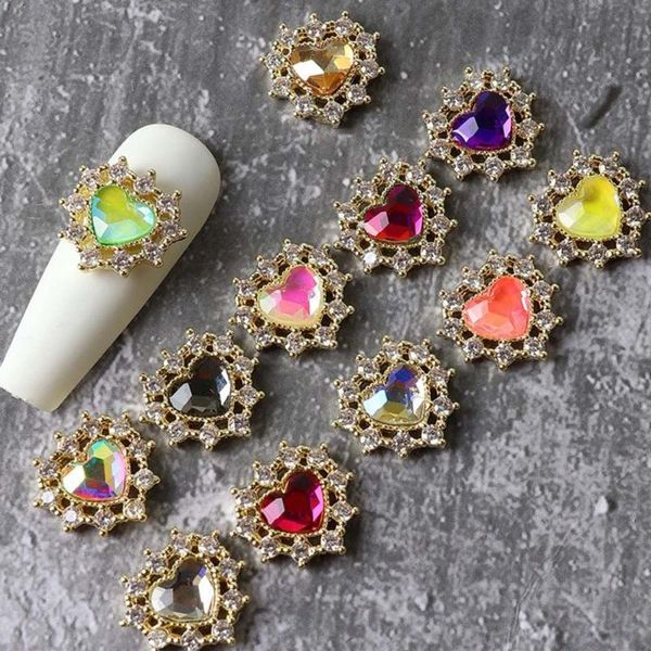 

nail art decorations diy decoration jewelry manicure tool love diamond, Silver;gold