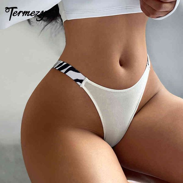 

termezy women leopard panties low-waist underwear thong female g string breathable lingerie temptation cotton intimates, Black;pink