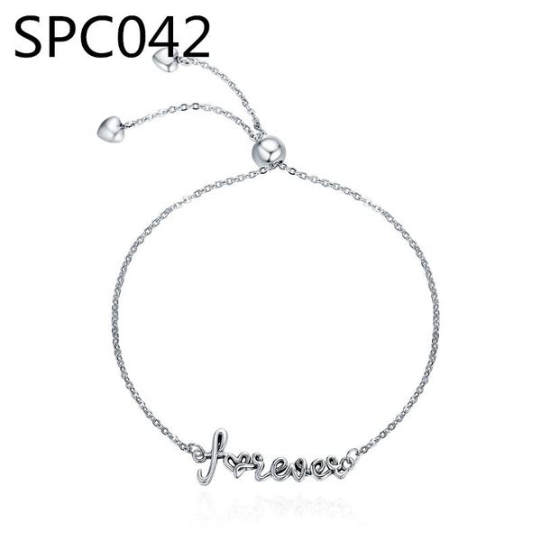 

charm bracelets (without box) spc3 alloy fashion original charms bracelet & bangle pink enamel flower glass beads statement jewelry, Golden;silver