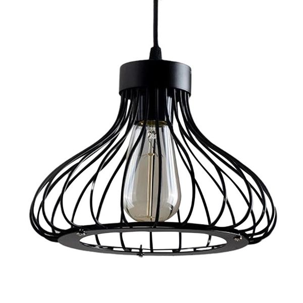 

decorative objects & figurines industrial metal wire lamp guard shade iron retro ceiling led light hanging cage