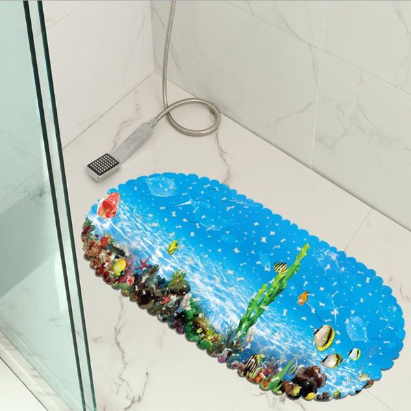 

bath mats underwater world pattern pvc non- slip waterproof mat bathtub shower