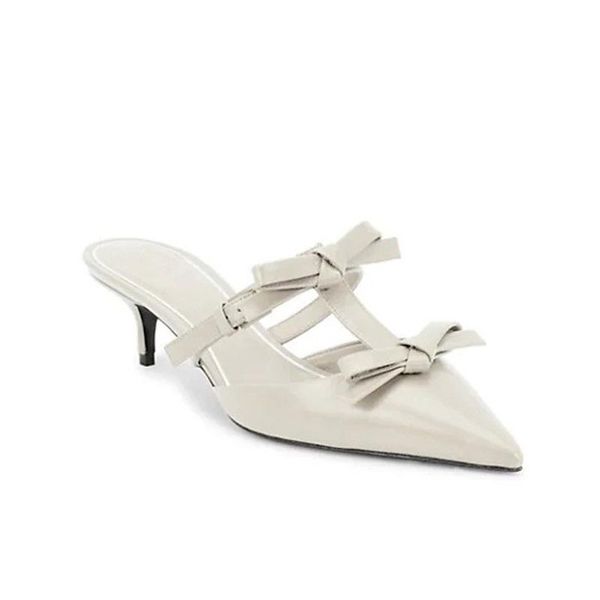 

slippers 2021 summer french sandals fashion pointed toe low heels all-match fairy shoes 34-41, Black