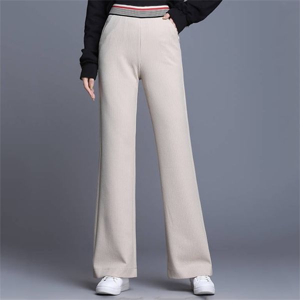 

elegant slim flare pants women fashion streetwear high waist bell bottom female casual stretch solid color trousers 2xl 210915, Black;white