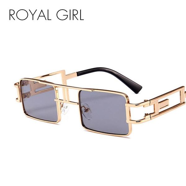 

sunglasses royal girl 2021 fashion retro square women brand small size alloy frame sun glasses for men ss618, White;black