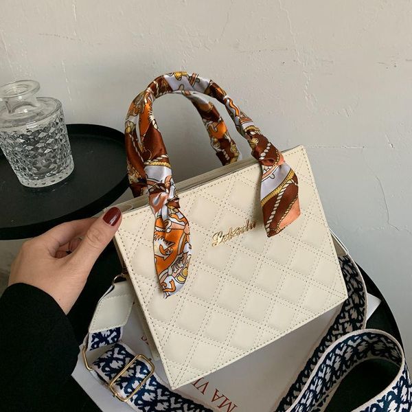 

women's fashion classic shoulder bag pu leather female zipper shopper handbags lattice ribbon tote phone sachet handle bags cross body