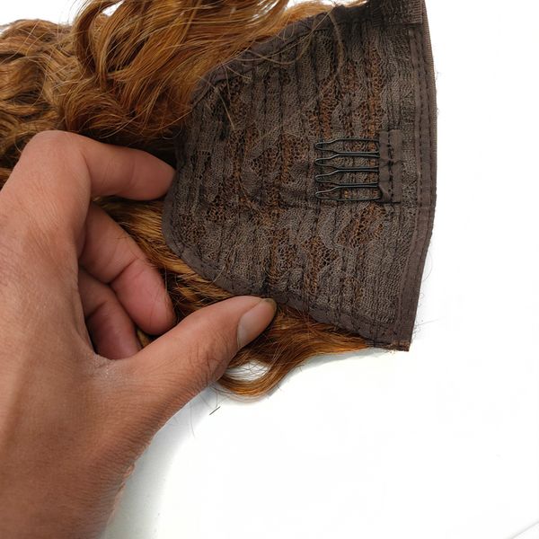 

2021 arrival brazilian human virgin remy deep curly hair ponytai, dhll, Black