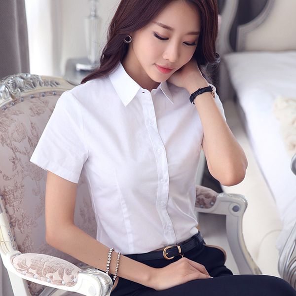 

T-shirt T-shirt Jiaweili summer new cotton short sleeve Korean professional top dress women's white shirt