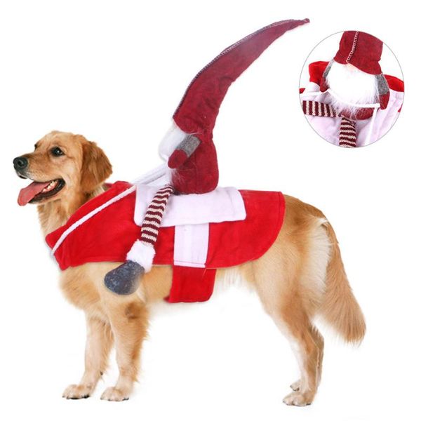 

dog apparel christmas clothes running santa clausÂ faceless dollÂ pet clothing for small medium dogs year cosplay costumeÂ