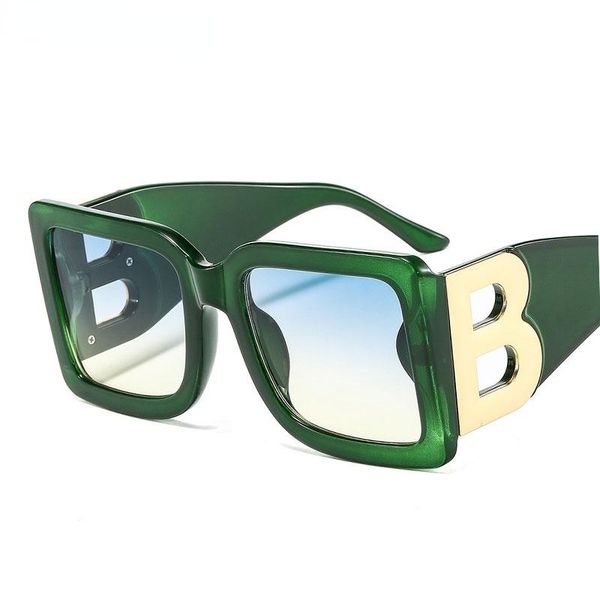 

sunglasses oversized the letter b square luxury fashion men women shades uv400 vintage glasses, White;black