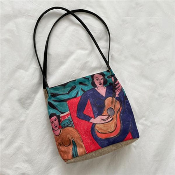 

storage bags htb-04 literature canvas bag for women single-shoulder shopping