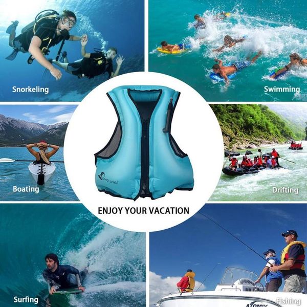 

life vest & buoy inflatable jacket children general snorkeling buoyancy boat fishing
