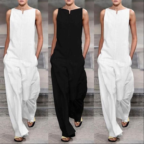 

off shoulder summer sleeveless women jumpsuit wide leg pants elegant casual white black, Black;white