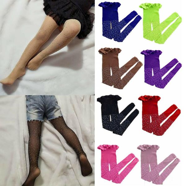 

footies loozykit fashion girls rhinestone mesh pattern tights stockings for kids baby girl summer children's fishnet sock, Blue