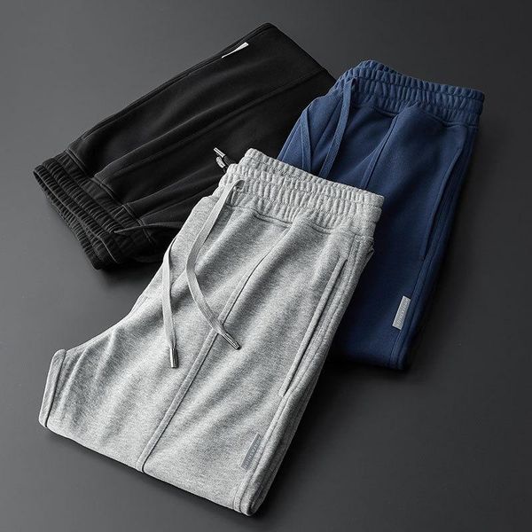 

men's pants youth trendy wide 20 autumn trend knitted loose large casual, Black