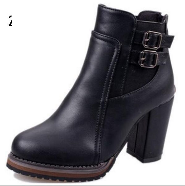 

boots zapatos mujer fashion winter ladies shoes woman size 25-61 women pumps chaussure femme high heels ankle g61121, Black