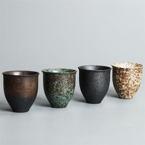 

cups & saucers japanese style kiln change coarse pottery teacups creative ceramic handmade large tall master tea cup office water mu