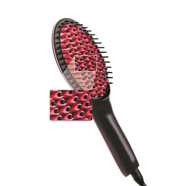 

electric hair brushes portable digtal fast straightener comb brush led temperature flatiron head massage anti-scaled