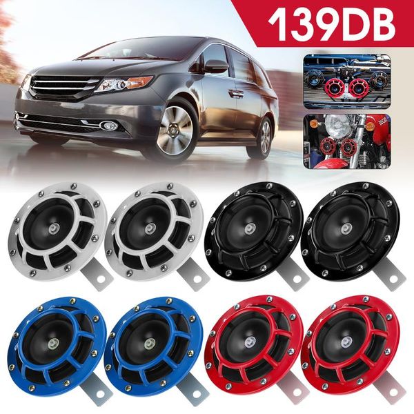 

other auto electronics universal 2pcs 139db red black silver blue horn compact super tone loud blast 12v for motorcycle car