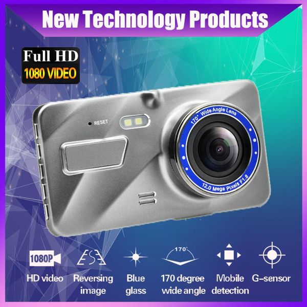 

car dvr dash cam video recorder 3 .6 inchdual camera full hd 3.6"cycle recording night vision g-sensor dashcam dvrs