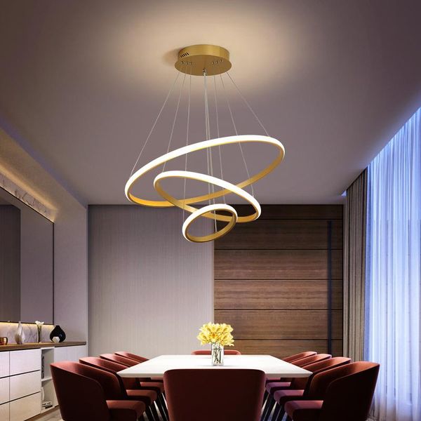 

modern led chandelier circle black gold white lamp lighting for living room dining kitchen light luxury chandelie chandeliers