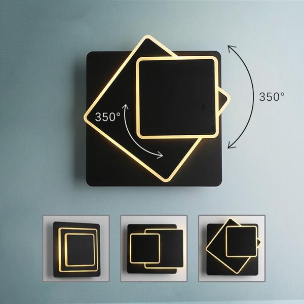 

wall lamp indoor led living room light home lighting loft stair square aluminum ac85-265v