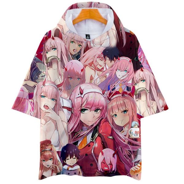 

men's t-shirts darling in the franxx 3d hooded t shirt men women anime dear frank printed t-shirt fashion harajuku shirts tee brand clo, White;black