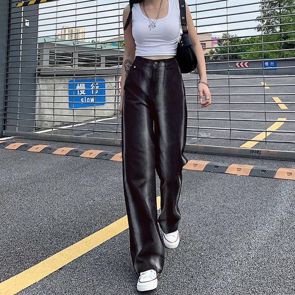 

spring autumn fashion slim contrast color washed striped sml high waist woman casual denim pants lady straight jeans women's, Blue