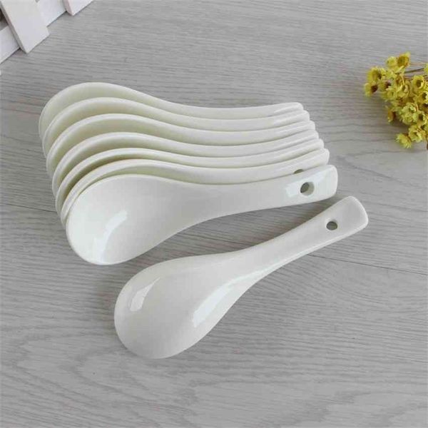 

factoryjy5ywhite ceramic restaurant household pure magnesia porcelain spoon