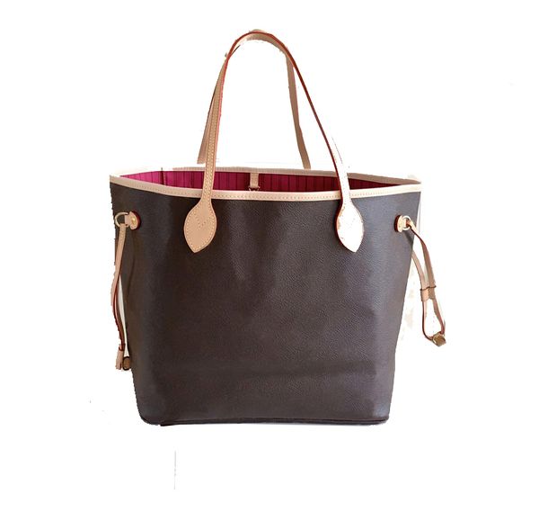 

designer tote bag luxurys shoulder bags woman fashion brown leather handbags high capacity shopping travel