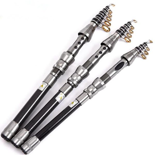 

carbon spinning fishing rod portable pole for travel saltwater freshwater boat rods