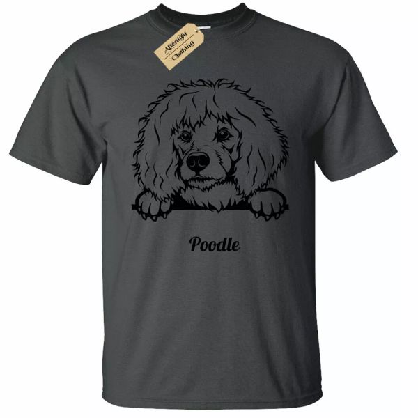 

poodle t-shirt mens dog lovers gift, White;black