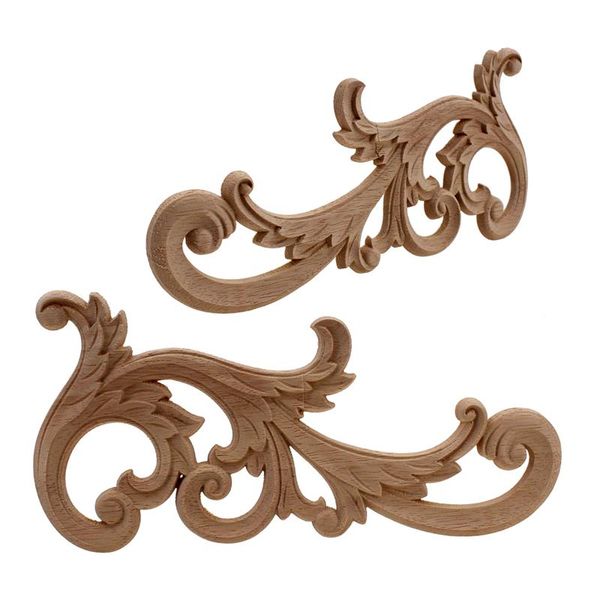 

decorative objects & figurines vzlx furniture craft carving decoration accessories modern maison wood wooden applique decal corner onlay fra