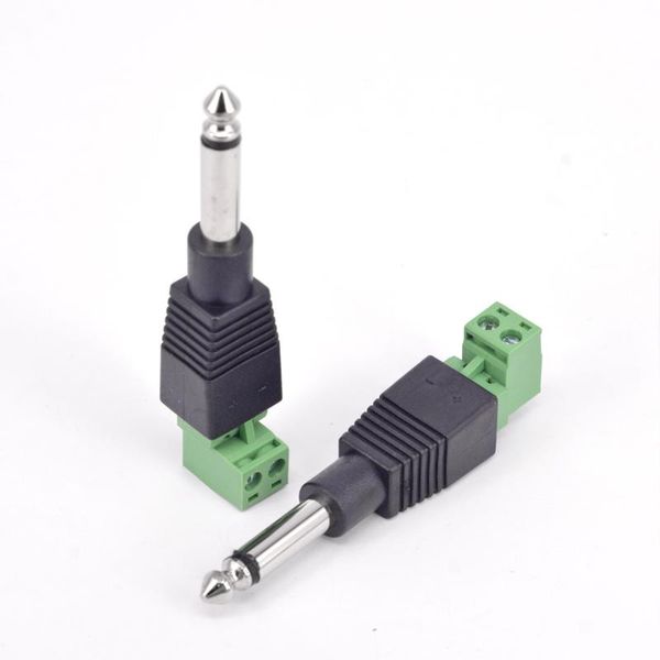 

computer cables & connectors solder headphone micrphone terminal post connector plug 6.35mm mono audio jack free