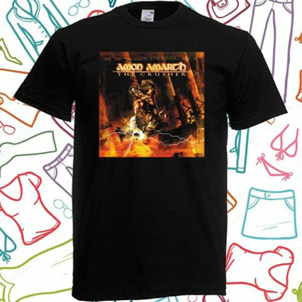 

amon amarth the crusher men's black t-shirt size s to 3xl, White;black
