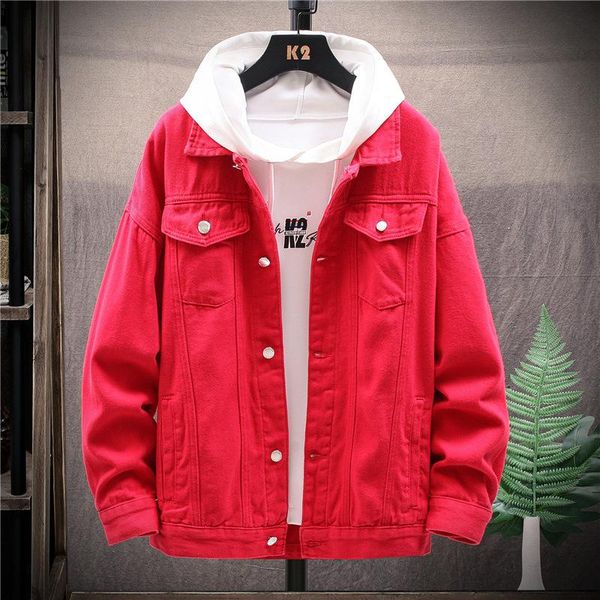 

men's jackets jacket 2021 spring autumn male cowboy jeans mens cotton denim trendy fashion ripped size 3xl men clothing, Black;brown