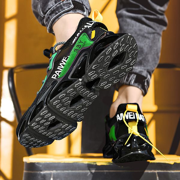 

fashion summer men's fashion casual luminous mh personalized sports running sho, Black