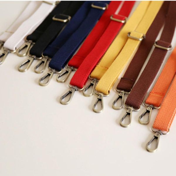 

bag parts & accessories adjustable canvas strap replacement shoulder for women candy color handbag belts diy 130cm, Black