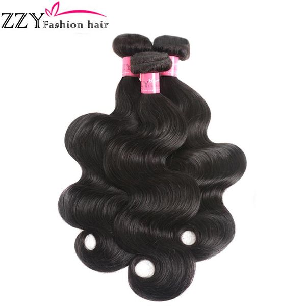 

human hair bulks zzy fashion brazilian body wave bundles 8-26 inch weave extensions 3 natural color non-remy, Black