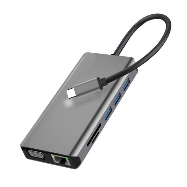 

docking station usb c hub type-c 11-in-1 with 4k 3.0 for and lap phone hubs