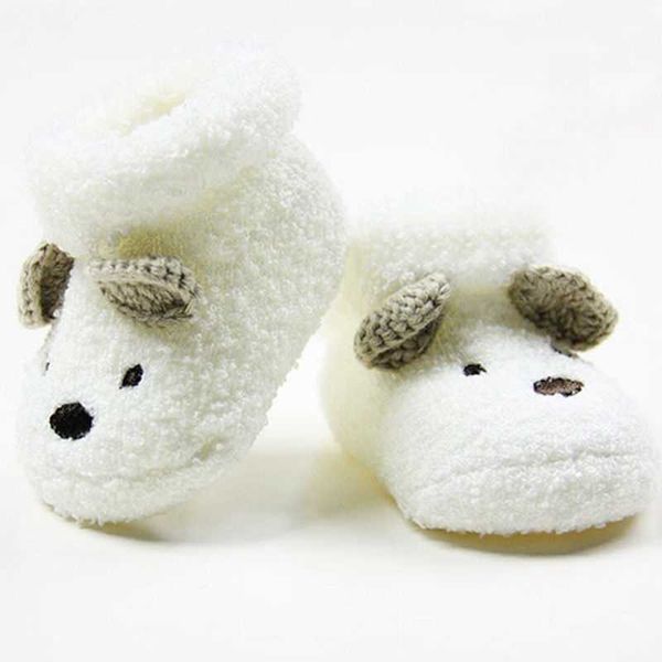 

9cm baby infant fleece snow boots girl boy winter cotton warm fur soft crib shoes cute sheep design g1023, Black;grey