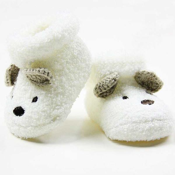 9 cm Baby, Kleinkind Fleece Schnee Stiefel Mädchen Jungen Winter Baumwolle Warme Pelz Weiche Krippe Schuhe Nette Schafe Design G1023