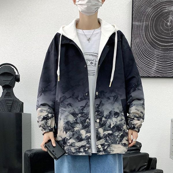 

men's hoodies & sweatshirts spring autumn boys' jacket fashion brand leisure leave two hooded loose moletom masculino com capuz, Black