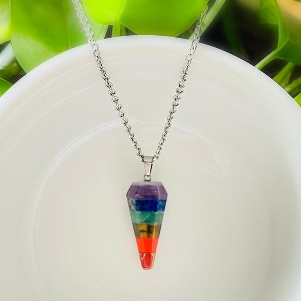 

chains muticolor natural stone necklace for women fashion jewlery necklaces men stainless steel handmade 2021, Silver