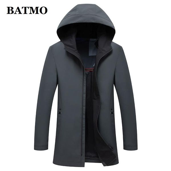 

men's jackets batmo 2021 brand spring summer casual outwear men hooded jacket mens and coats black windbreaker overcoat 6902, Black;brown