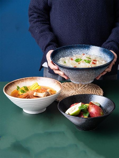 

bowls daily ramen bowl kitchen tableware home restaurant vegetable fruit salad soup wedding supplies large ceramic