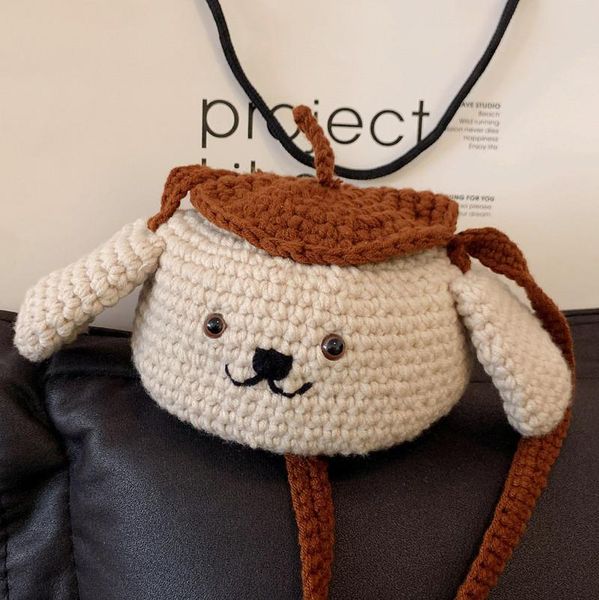 

evening bags women knitted wool shoulder bag ladies simple cute crossbody cloth winter warm woolen shopping small handbags tote purses