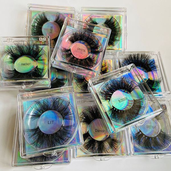

wholesale 25-29mm dramatic long eyelash mink eyelashes double thick curl lash extension fluffy volume lashes for makeup tools