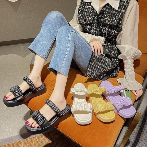 

slippers low shoes fabric rome hoof heels basic pu rubber, Black