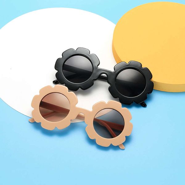 

sunglasses fashion personalized sun flower children's ultraviolet metal spring hinge sunglasses, Blue