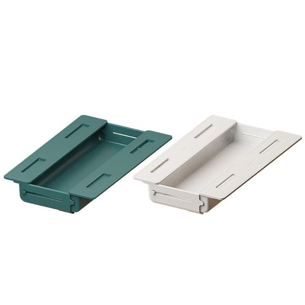

hooks & rails 2pcs self-adhesive drawer deskpencil trays under table